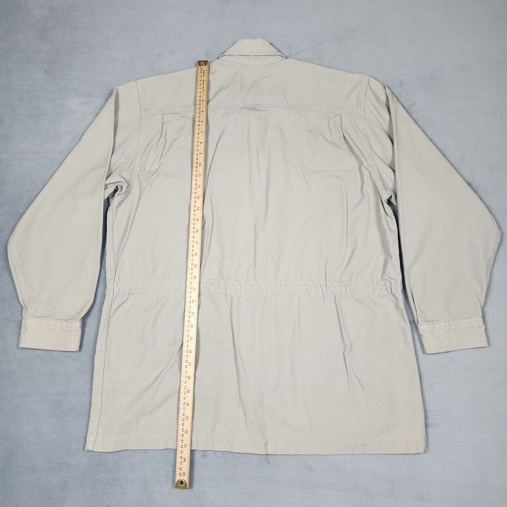 Vintage Cabelas Safari Field Jacket Mens XL Beige Cotton Utility Hunting Coat - Picture 5 of 9